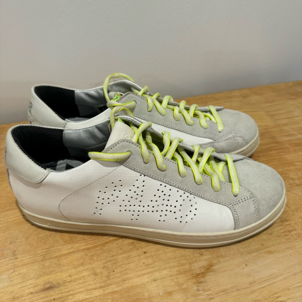 P448‎ John Yarn Low Top Sneaker in fluorescent yellow, European size 41